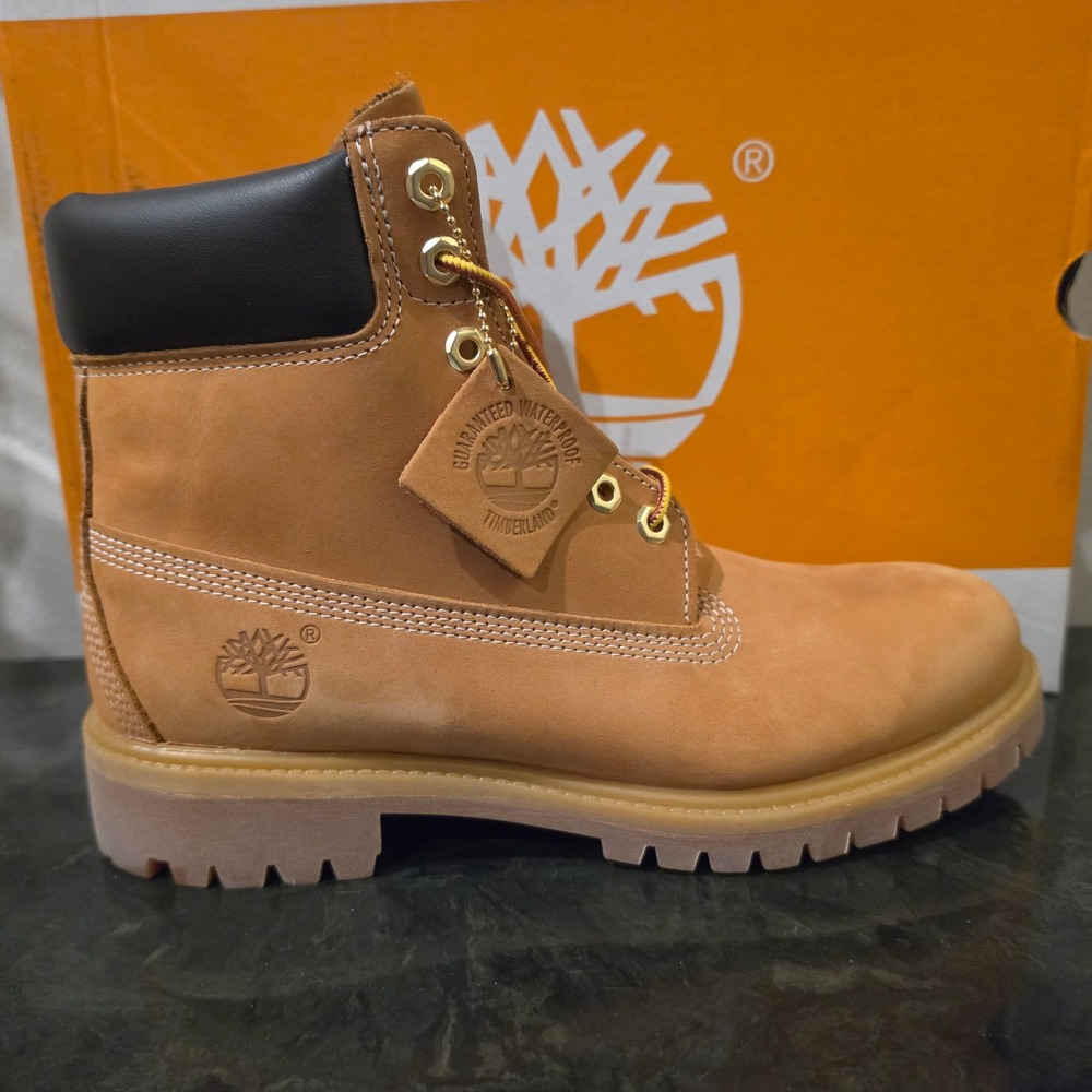Timberland Mens Premium 6 Inch Waterproof Boot Wheat Nubuck TB110061 8.5M - Picture 10 of 13